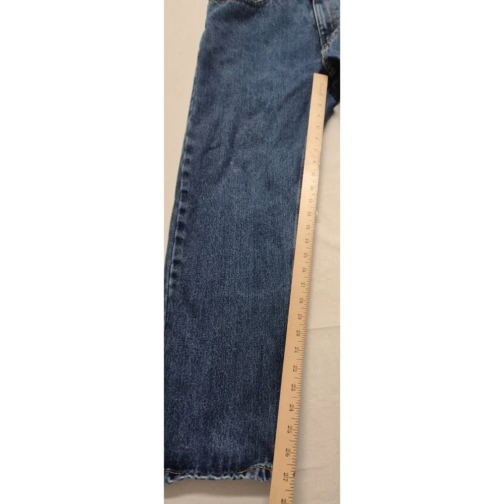 Levi Strauss men's 505 dark wash denim blue‎ jeans 36x30 100% Cotton